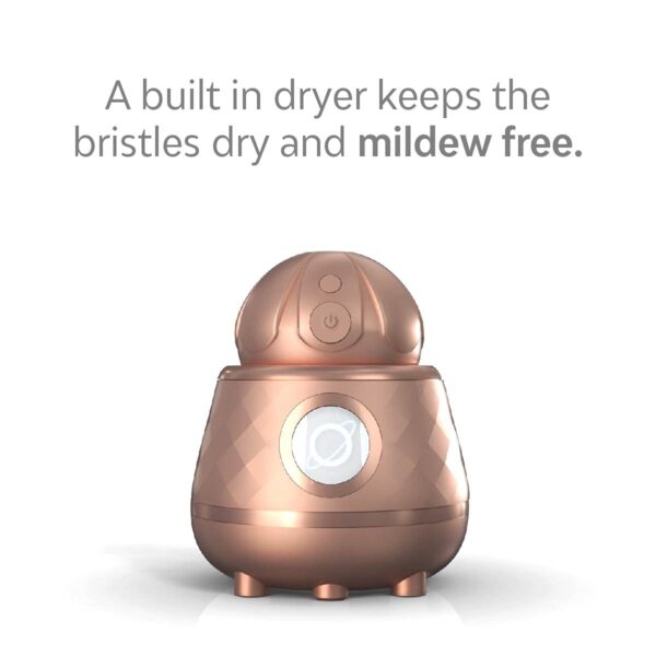 517jCVwCeoL._SL1200_.jpg TAO Clean Ona Diamond Orbital Facial Brush and Cleansing Station, Electric Face Cleansing Brush with Ergonomic Handle, Dual Speed Settings, Rose Gold