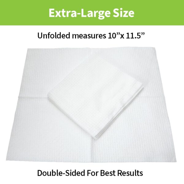 ForPro Premium Pure & Simple XL Facial Towels, Disposable Makeup Remover Dry Wipes, Ultra Soft Lint-Free Biodegradable Face Towels, 100% Vegan & Cruelty-Free, 50-Count