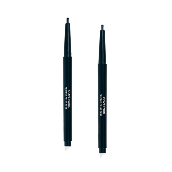 COVERGIRL Perfect Point Plus Self-Sharpening 2-pack Eyeliner Pencil, Long-Lasting, Easy Application Eyeliner Glides on Smoothly, Perfect Line Pencil