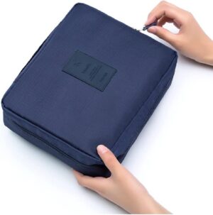 Multifunction Travel Cosmetic Bag Women Waterproof Cosmetic MakeUp Bag Travel Organizer Female Storage Make Up Cases(Gray)