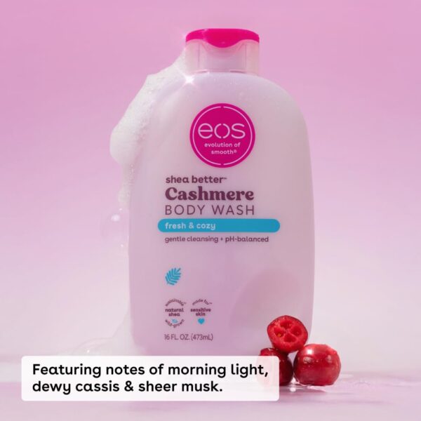 51DnT6fai1L._SL1001_.jpg eos Shea Better Cashmere Body Wash, Fresh & Cozy, Moisturizing, pH Balanced Body Wash, Creamy Gel Formula, Paraben & Phthalate Free, Sensitive Skin, 16 fl oz