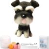  YJIUYUANQ 1 Sets Lovely Dog Pendant Craft Wool Felting Kit for Beginners - Felt Animal Pendant kit