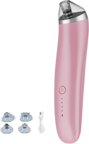 Pore Vacuum 3 Modes USB Charging Blackhead Remover Vacuum with 4 Suction Heads Electric Facial Pore Extractor Cleaner for Women & Men Style 2Vacuum