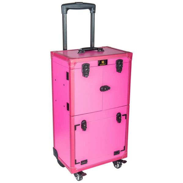 SHANY REBEL Series – Pro Makeup Artists Multifunction Cosmetics Trolley Train Case – Large - Cheer power