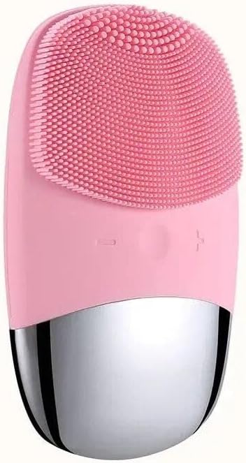 3-in-1 Sonic Vibration Silicone Facial Cleanser & Massager Pink