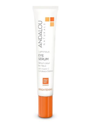 Andalou Naturals Luminous Eye Serum, Illuminating Eye Cream for Dark Circles and Puffiness, Vitamin C, Caffeine & Goji Glycopeptides for a Rejuvenated, Refreshed, Tighter Appearance, 0.6 Ounce
