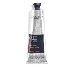 L'OCCITANE Cade Shaving Cream: Rich, Creamy Foam, Smooth Shave, With Shea Butter, Reduce Feelings of Tightness & Irritation, Made in France