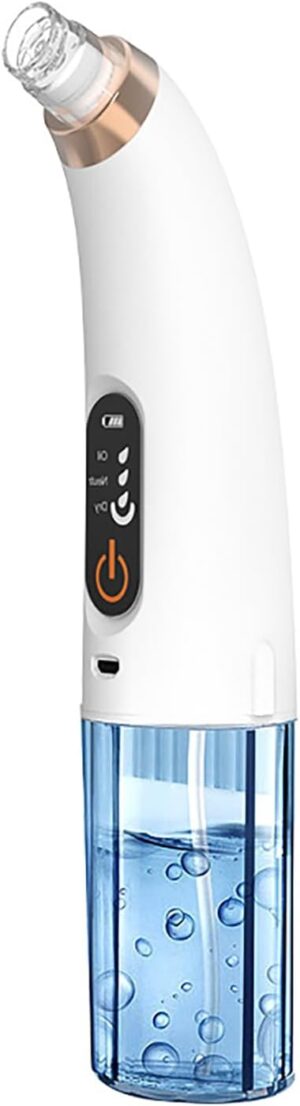 Fabufabu Popular Blackhead Remover Pore Vacuum Cleaner - USB Rechargeable Water Cycle Pore Cleanser 3 Adjustable Suction Modes 6 Suction Prob, White