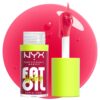 NYX PROFESSIONAL MAKEUP Fat Oil Lip Drip, Moisturizing Lip Oil Gloss, Vegan Tinted Formula, Up to 12 HR Hydration - Newsfeed (Rose Nude)