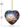 Christmas Ceramic Heart Pendant Decoration for Tree Hanging in Festive Season Flower Diamond Painting Prints