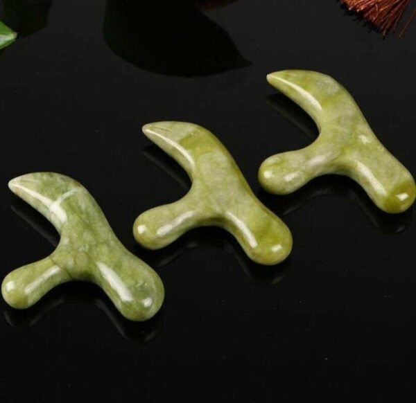 Jade Stone Feet Acupoint Tool Natural Reflexology Pedicure Tool Foot Massager