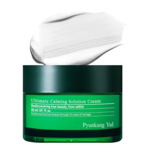 [PKY] Pyunkang Yul Ultimate Calming Solution Cream for Sensitive Skin with Patented Ingredients, Moisturizer Intensely Calms & Soothes Redness with Cica & Tea Tree, Korean Skincare (1.01 Fl. Oz, 30ml)