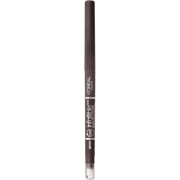 L'Oreal Paris Makeup Infallible Never Fail Original Mechanical Pencil Eyeliner with Built in Sharpener, Brown, 0.008 oz.