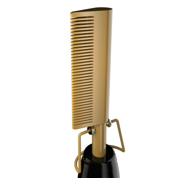 Andis 38335 Professional Heat Ceramic Press Comb for Hair, Straightener - 450F High Heat with Dual Voltage - 20 Adjustable Heat-Settings, 30 Min Auto Shut-Off, Gold, Ceramic Gold