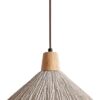 Farmhouse Style Cone Concrete Pendant Light Solid Wood Retro Cement Vintage Hanging Lamp Rustic Indoor Chandelier Lighting E26/27 Base for Kitchen Island Dining Room Living Room Cafe Restaurant