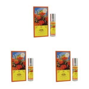 Al-Rehab Bakhour Concentrated Perfume Rollerball for Unisex, 0.2 Ounce (Pack of 3)