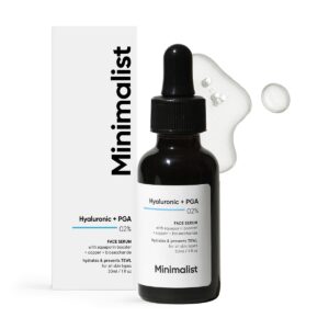 Minimalist 2% Hyaluronic Acid Serum for Face for Intense Hydration, Glow & Lesser Fine Lines | Helps with Skin Dryness & Elasticity | For Women & Men | For all Skin Types | 1 Fl Oz / 30 ml