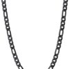 U7 Figaro Chain, Twisted Rope Chain, Men Stainless Steel Necklace,3mm,5mm,6mm,9mm 18K Gold Plated Chains Necklaces for Men Women 16"-30"