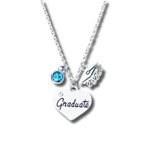 Infinity Collection - Personalized 2025 Graduation Charm Necklace with Birthstone - Graduation Jewelry Gift for Class of 2025 Graduates