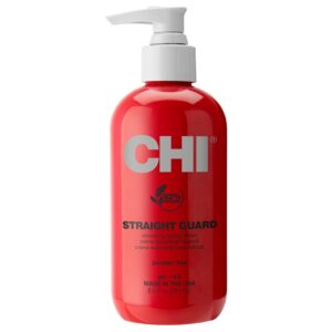 CHI Straight Guard Smoothing Styling Cream, Eliminates Frizz For Sleek & Shiny Hair, Maximum Control, 8.5 Oz