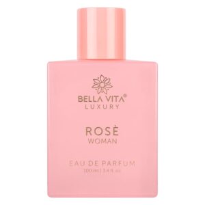 Bella Vita Luxury Rose Woman Eau De Parfum Perfume for Women with Black Currant, Vanilla, Jasmine|Floral & Sweet EDP Long Lasting Fragrance Scent 100 ML