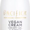 Pacifica Vegan Collagen Cream Gel Facial Cleanser - Daily Foaming Face Wash & Makeup Remover, Hydrating Anti-Aging Face Wash for Dry & Sensitive Skin, 4.7oz