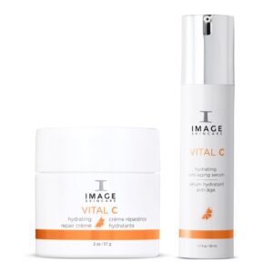 VITAL C Hydrating Brightening Power Duo, Hydrating Anti-Aging Serum and Repair Crème for Dry Skin, by IMAGE Skincare