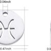 DanLingJewelry 12 pcs 304 Stainless Steel Flat Round Zodiac Sign Charms 12 Constellation Pendants DIY for Jewelry Making (Stainless Steel Color-12x1mm, Hole: 1mm)