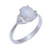 Rainbow Moonstone Natural Gemstone Rings 925 Sterling Silver Ring For Her (6.75)