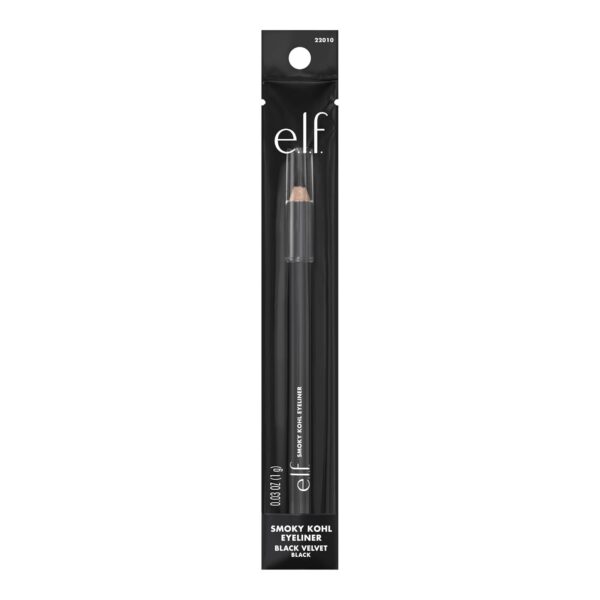 e.l.f. Smoky Kohl Eyeliner, Eye Pencil For Creating Long-Lasting, Bold, High-Pigmented Makeup Looks, Vegan & Cruelty-Free, Black Velvet