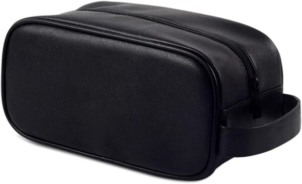 Synthetic Leather Toiletry Bag Washing Shower Makeup Organizer Retro Wristlet Handbag Portable Cosmetic Case