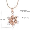 Memorial Urn Necklace Snowflake Pendant with Crystal Pet Dog Ashes Holder Stainless Steel for Woman Cremation Jewelry-D