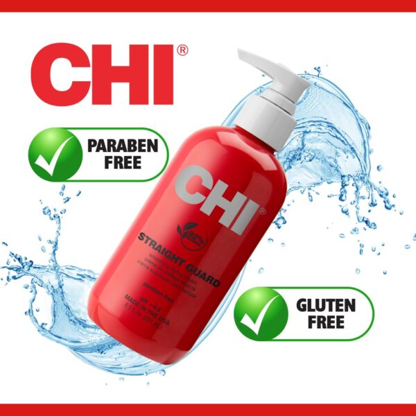 CHI Straight Guard Smoothing Styling Cream, Eliminates Frizz For Sleek & Shiny Hair, Maximum Control, 8.5 Oz