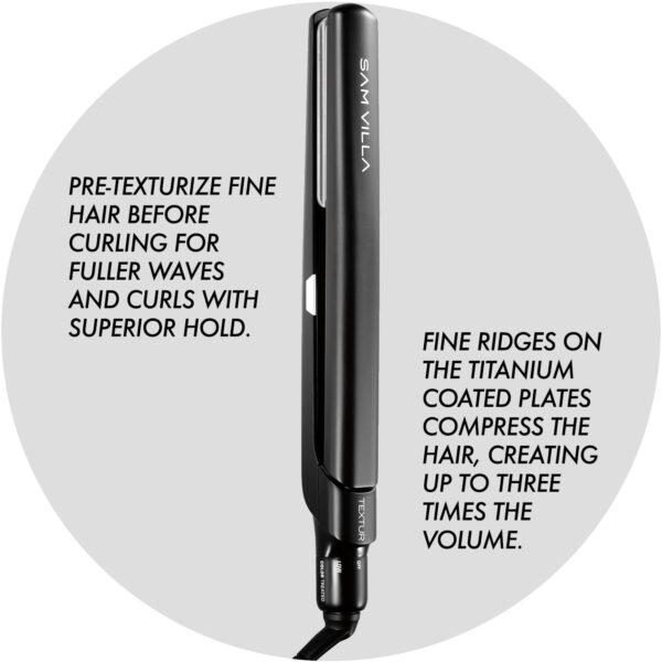 Sam Villa TEXTUR Professional Texturizing Hair Crimper Hair Iron With Precision Heat Control , 1 Count (Pack of 1)