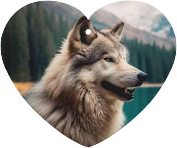 4 Pcs Car Air Fresheners Decorative Car Air Freshener Card Long Lasting Hanging Fragrance Scented Fun Animal Wolf Car Aromatherapy Tablets Rearview Mirror Pendant for Men Women