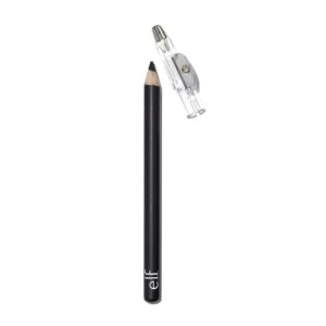 e.l.f. Satin Eyeliner Pencil, Smooth Glide Eyeliner For A Satin Finish, Includes A Built-In Sharpener, Vegan & Cruelty-Free, Black