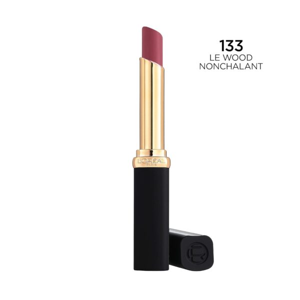 L'Oreal Paris Colour Riche Intense Volume Matte Lipstick, Lip Color Infused with Hyaluronic Acid for up to 16hr All Day Comfort, Le Wood Nonchalant, 0.06 Oz
