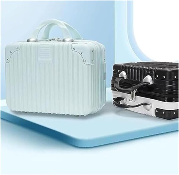 Makeup Train Case Portable Cosmetic Box, Combination Suitcase, Small Lockable Vanity Case, Large Capacity Hand Luggage, Medicine Safe Case(Orange,16in)