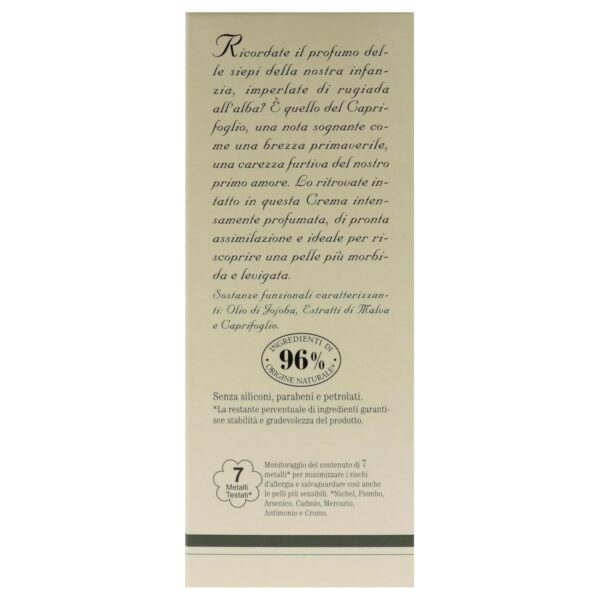 LErbolario Perfumed Body Cream, Honeysuckle, 5.7 oz - Body Lotion - With Extracts of Jojoba Oil - Floral Citrus Scent - Moisturizing - Cruelty-Free