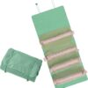 LAKSMI 4-in-1 Hanging Cosmetic Organizer - Portable Detachable Folding Mesh Travel Bag Set with Multiple Compartments, Ideal for Makeup and Toiletries,Green