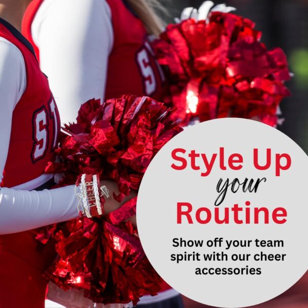 Infinity Collection - Personalized Cheer Charm Necklace with Birthstone Charm - 'She Believed She Could' Cheerleading Jewelry Gift for Cheerleaders