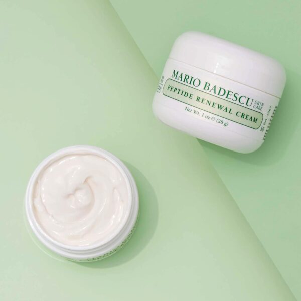 Mario Badescu Peptide Renewal Cream for Combination, Dry and Sensitive Skin | Anti-aging Face Cream Formulated with Palmitoyl Tripeptide-1 & Sodium Hyaluronate | 1 Ounce