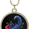 Tribal Scorpion Scorpio Zodiac Tattoo Car Hanging Ornaments Cute Rearview Mirror Swing Pendant Decorations Golden-Style