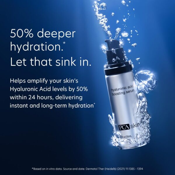 PCA SKIN Hyaluronic Acid Boosting Face Serum, Hyaluronic Acid Serum for Face Made with Niacinamide and Ceramides, Helps Reduce Fine Lines and Wrinkles and Delivers 24-Hour Moisturization, 1 oz Pump