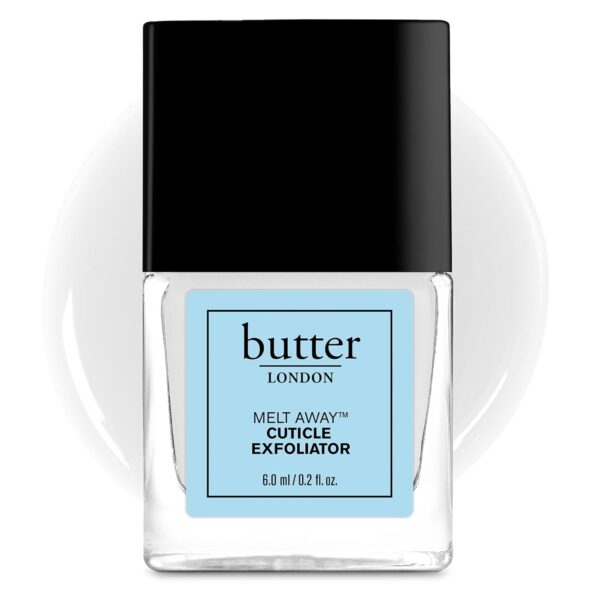 butter LONDON Cuticle Remover Liquid, Melt Away - Cuticle Softener Oil Exfoliator Gently Removes Dry & Overgrown Skin - Nail Care for Clean & Healthy-Looking Nails, Home Manicure & Pedicure