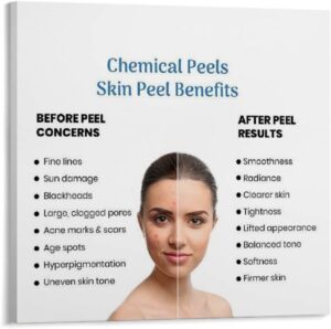 Microdermabrasion Vs Chemical Peel Poster (2) Canvas Print Wall Art Decoration Living Room Office Bedroom Aesthetic 16x16inch(40x40cm) Frame-style