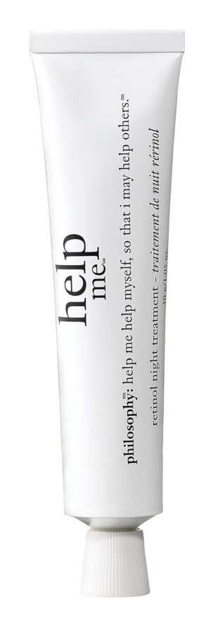 philosophy help me retinol night treatment - with vitamin C & E - promotes collagen enhancement, reduces fine lines, clears pores, improves skin tone & texture - 1 fl oz