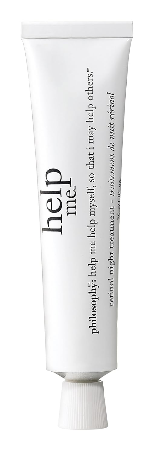 philosophy help me retinol night treatment - with vitamin C & E - promotes collagen enhancement, reduces fine lines, clears pores, improves skin tone & texture - 1 fl oz