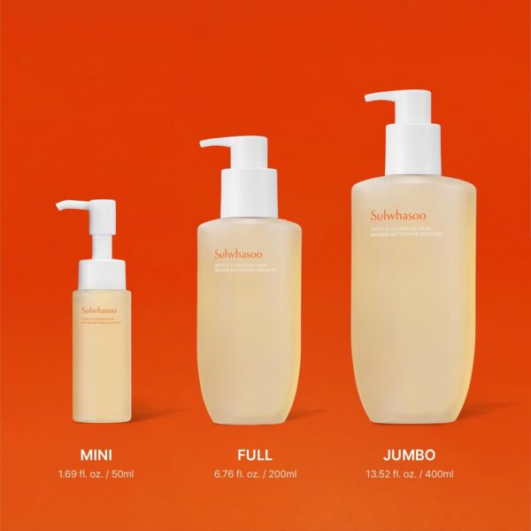 Sulwhasoo Gentle Cleansing Foam - Korean Face Wash for All Skin Types, Moisturizes & Rejuvenates, Removes Dirt & Impurities, Softens Skin, Hydrating Cleanser