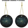 Christmas Ceramic Round Pendant Decoration for Shopping Malls Supermarkets Stores Homes Zodiac Constellation Space Prints
